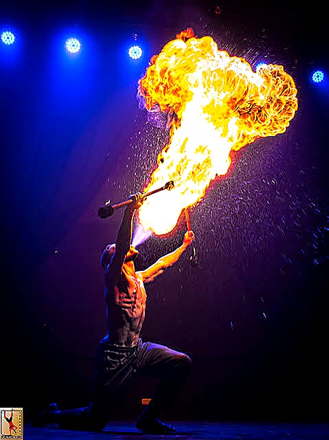 Fire Eater / Fire Show for Hire at a kids birthday party in Nairobi