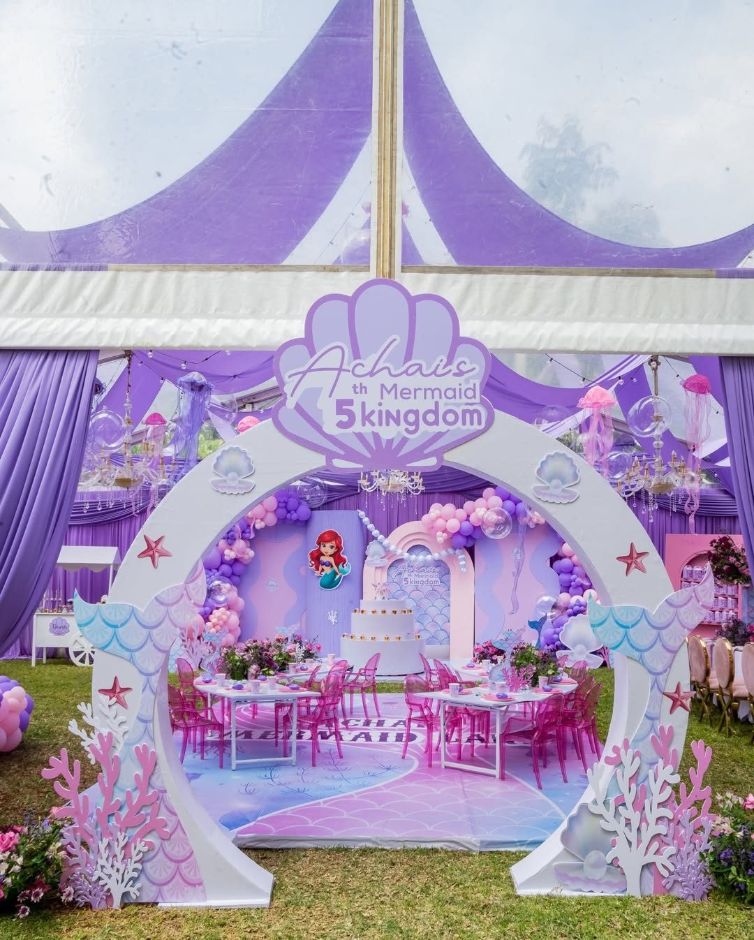 Duo-Door Balloon Backdrop & Designer Cake Stand for Hire for a kids birthday party in Nairobi - view 4