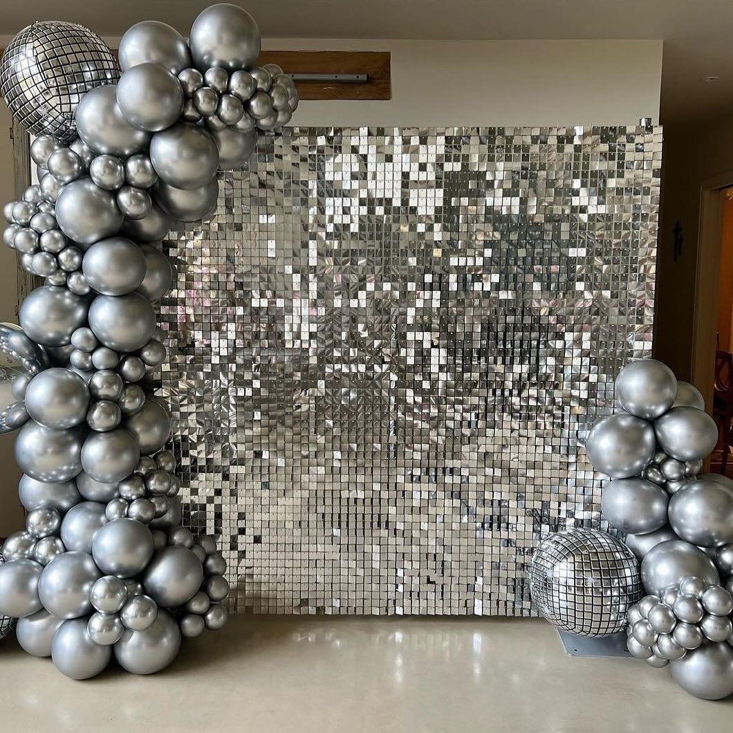 2 by 2m Shimmer Wall Backdrop and Pedestal Cake Stand for Hire for a kids birthday party in Nairobi - view 3