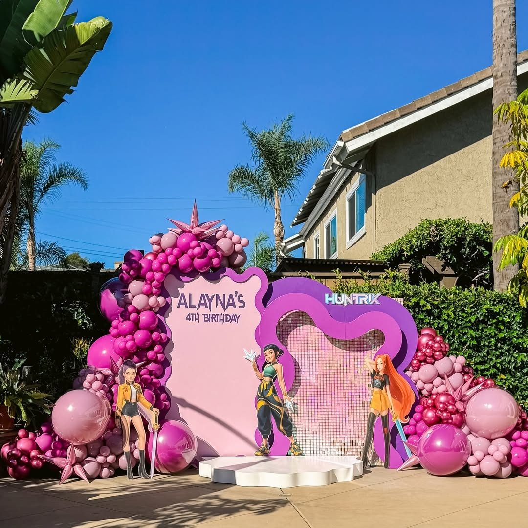 Showstopper Double-Door Balloon Wall Backdrop & VIP Stage for Hire for a kids birthday party in Nairobi