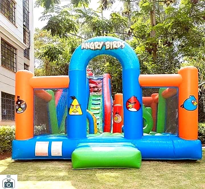 Angry Birds Combo Bouncy House for Hire for hire at kids birthday party in Nairobi - view 2