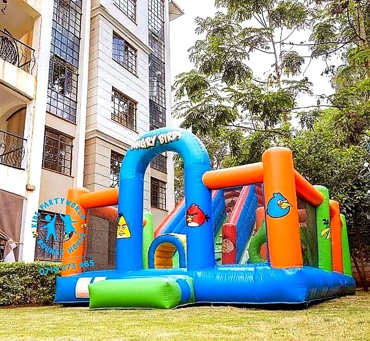 Angry Birds Combo Bouncy House for Hire for hire at kids birthday party in Nairobi - view 3