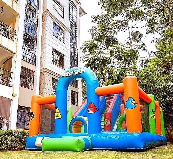 Angry Birds Combo Bouncy House for Hire for hire at kids birthday party in Nairobi