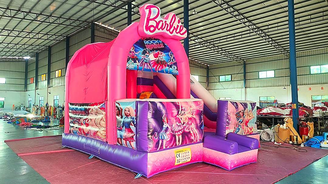 Barbie Theme Bouncing Castle for Hire for hire at kids birthday party in Nairobi - view 2