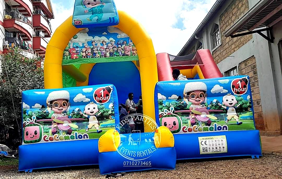 Cocomelon Bouncy House for Hire for hire at kids birthday party in Nairobi - view 2