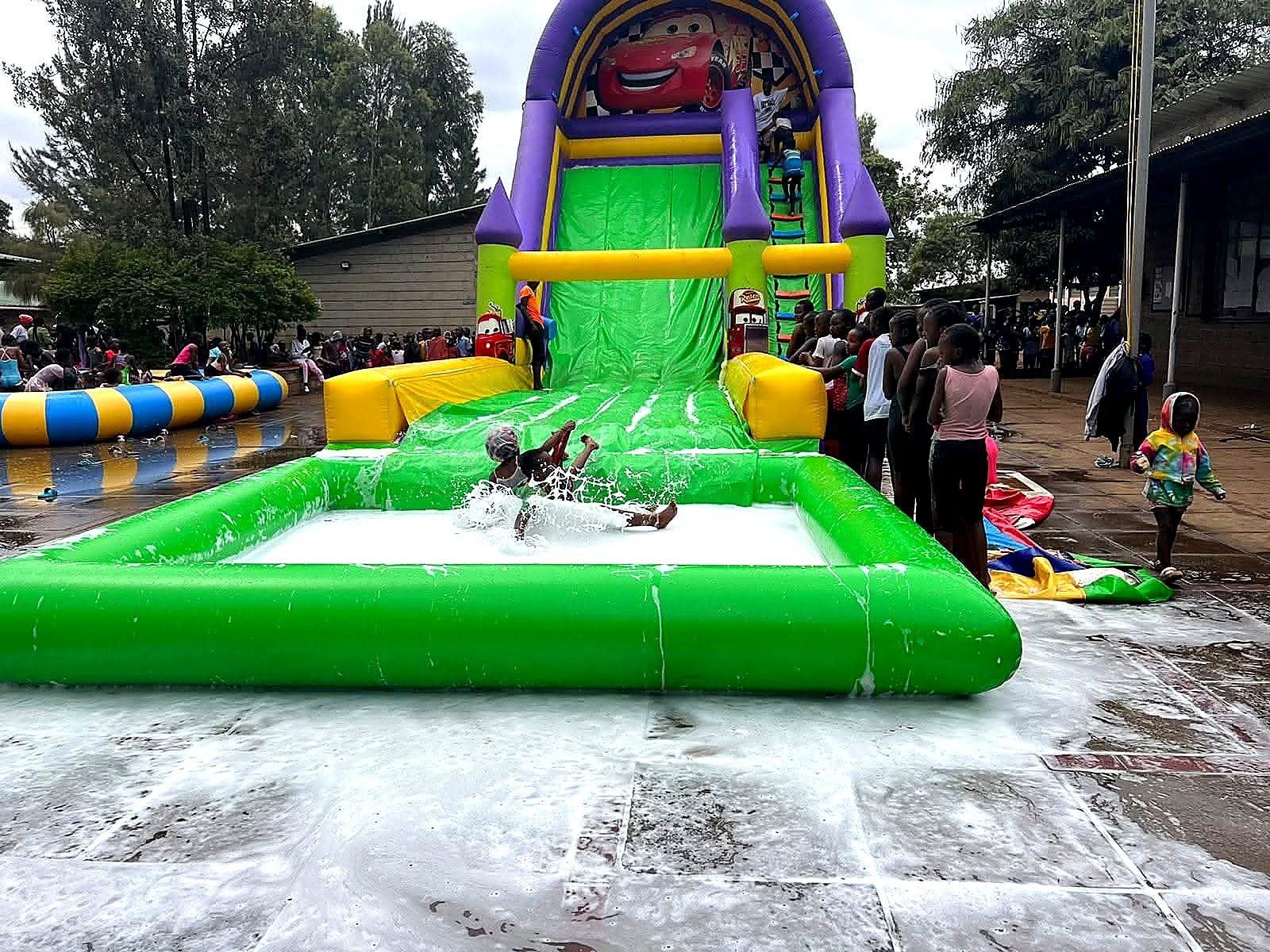 Gigantic Bounce Bouncy Water Slide for Hire for hire at kids birthday party in Nairobi