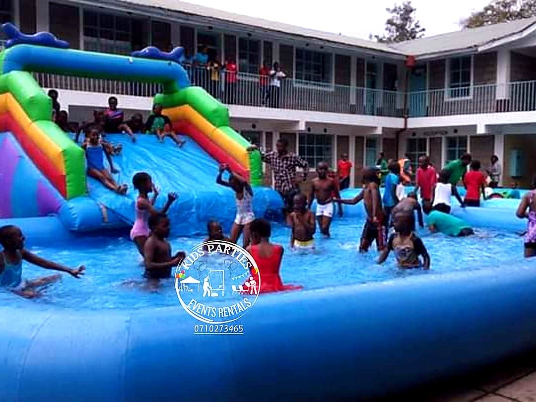 Gigantic Bouncy Water Slide for Hire for hire at kids birthday party in Nairobi - view 2