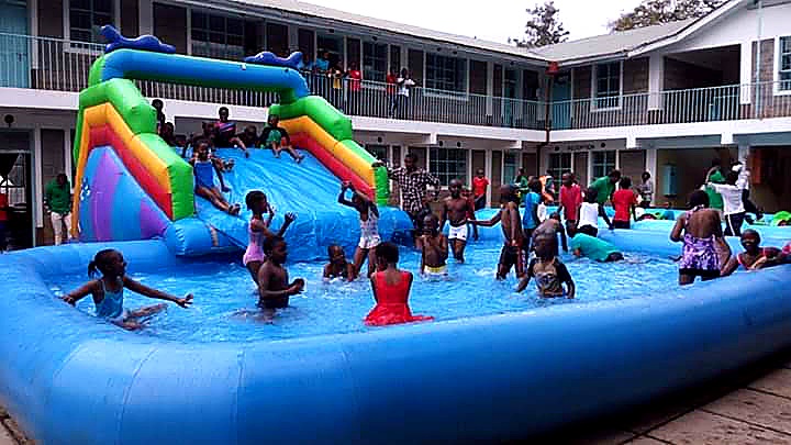 Gigantic Bouncy Water Slide for Hire for hire at kids birthday party in Nairobi