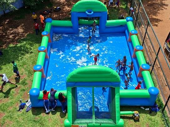 Inflatable Football Pitch for Hire for hire at kids birthday party in Nairobi
