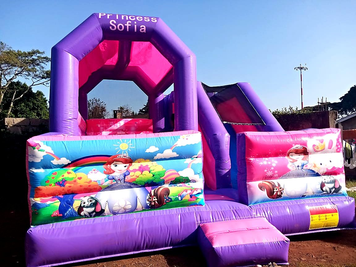 Sofia the First Theme Bounce House for Hire for hire at kids birthday party in Nairobi - view 2