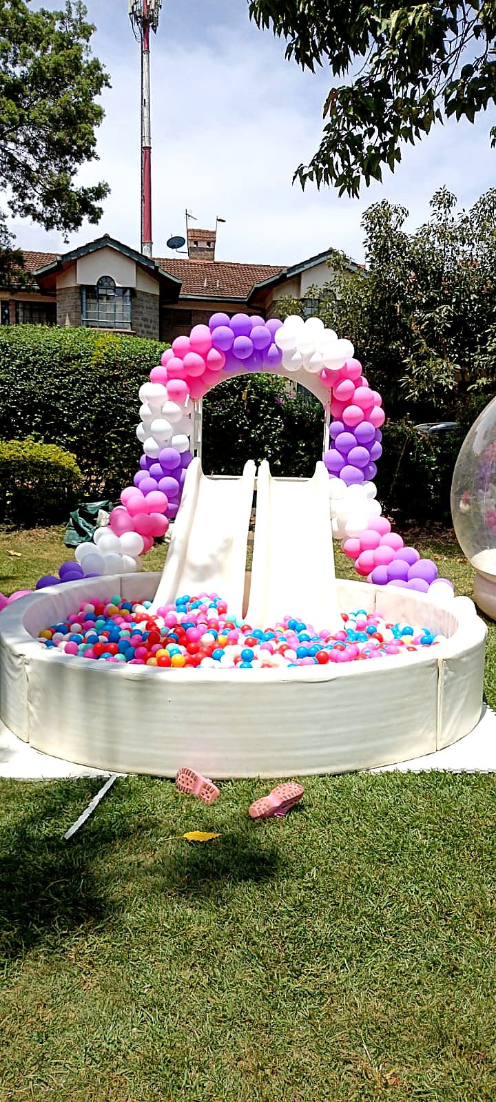 Soft Play Ball Pit with Slide for Hire for hire at kids birthday party in Nairobi