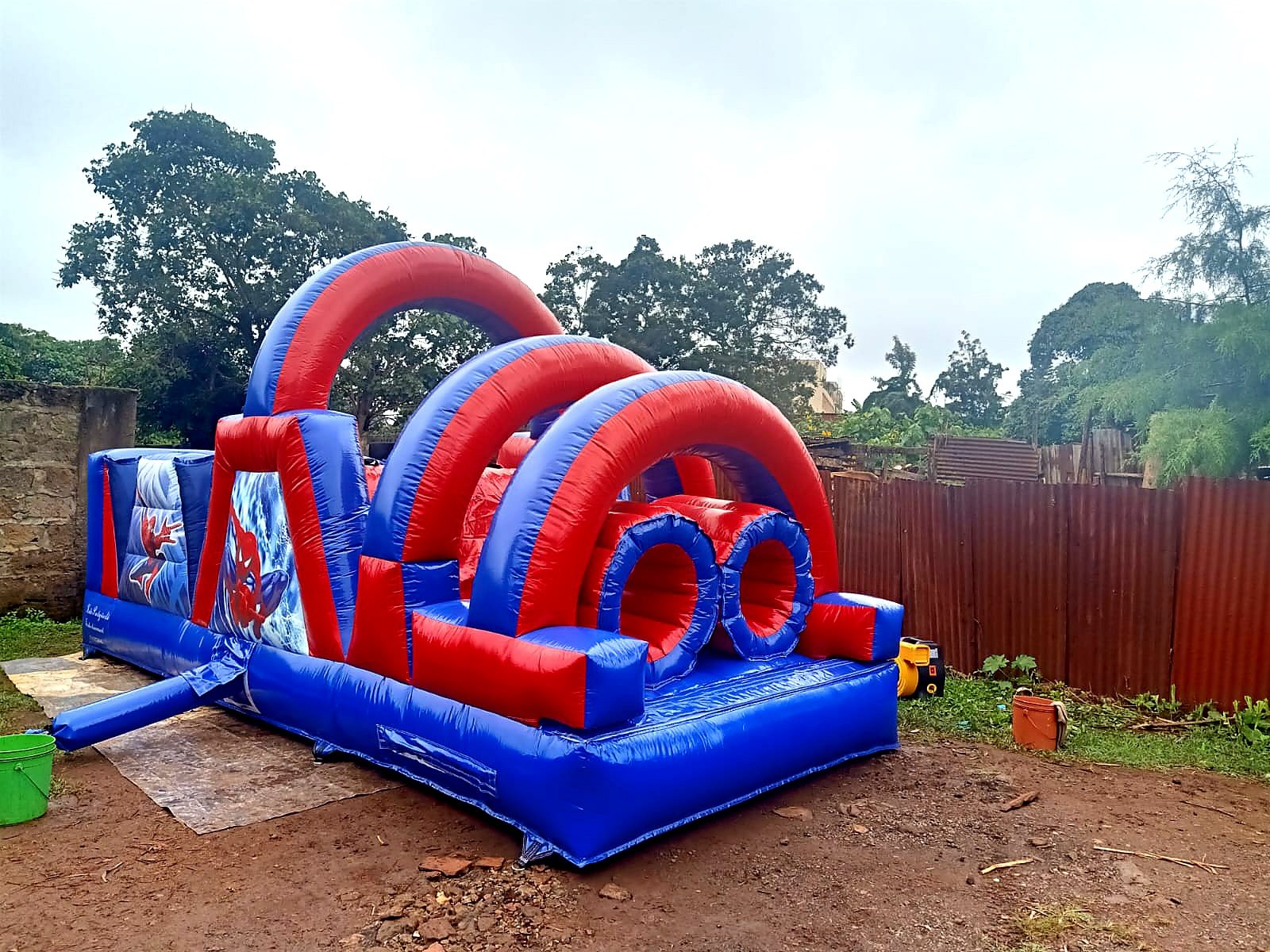 Spiderman Theme Obstacles Course for Hire for hire at kids birthday party in Nairobi
