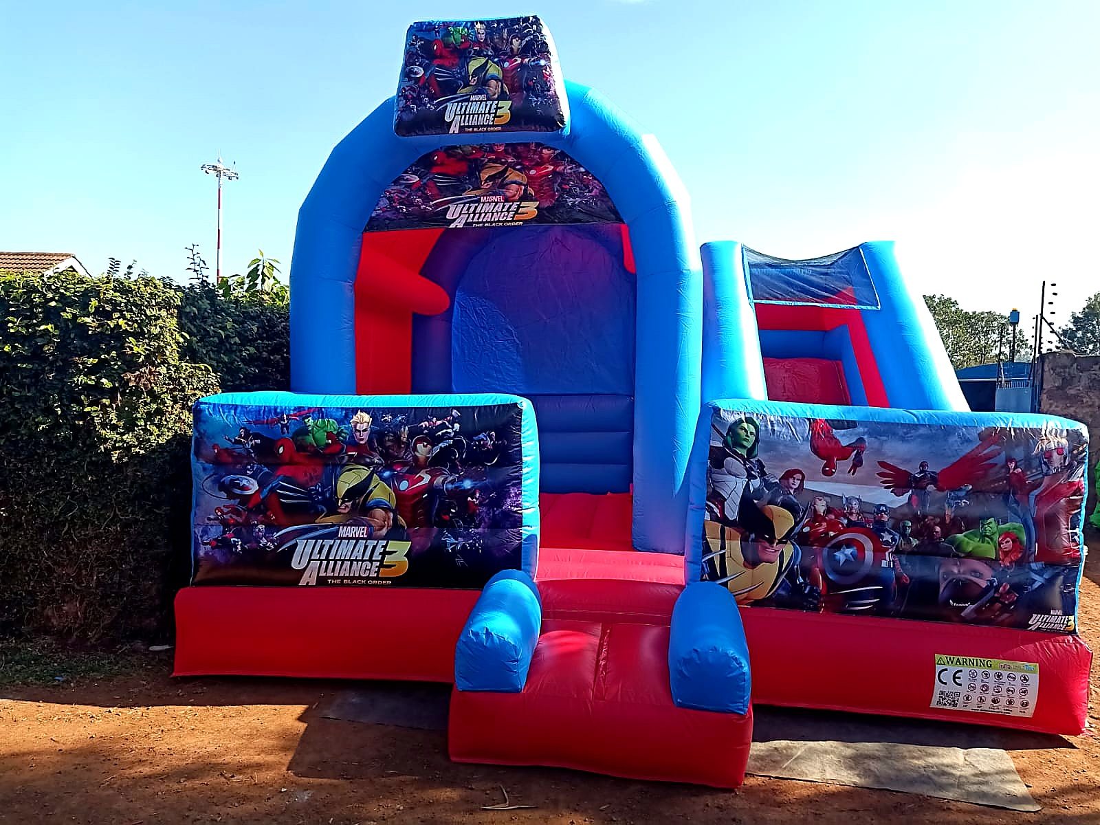 Ultimate Alliance Superheroes Bouncing Castle for Hire for hire at kids birthday party in Nairobi - view 2