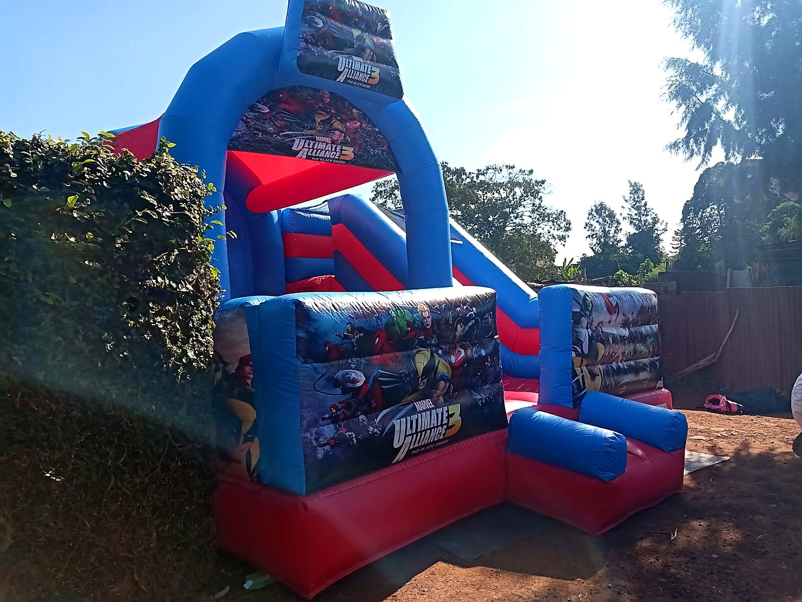 Ultimate Alliance Superheroes Bouncing Castle for Hire for hire at kids birthday party in Nairobi - view 4