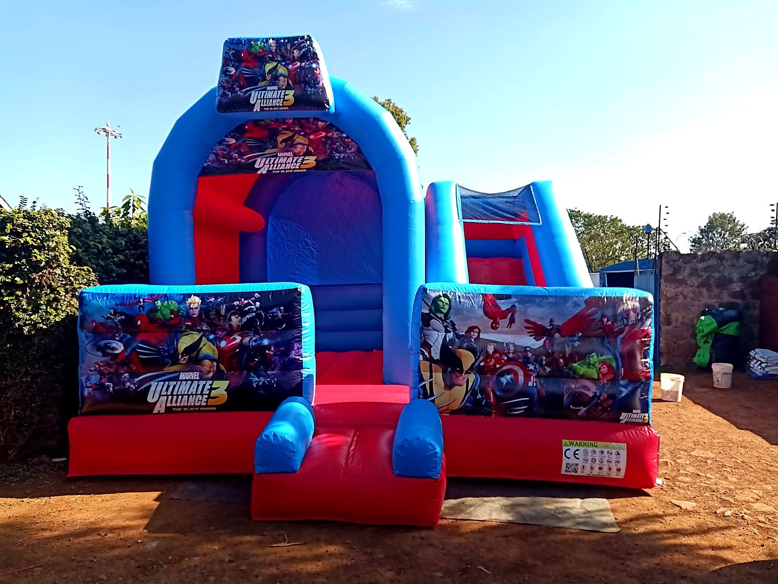 Ultimate Alliance Superheroes Bouncing Castle for Hire for hire at kids birthday party in Nairobi