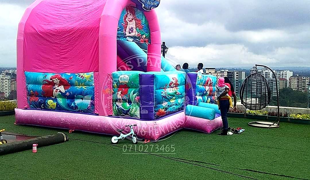 Under the Sea Mermaid Bouncy Castle for Hire for hire at kids birthday party in Nairobi - view 3