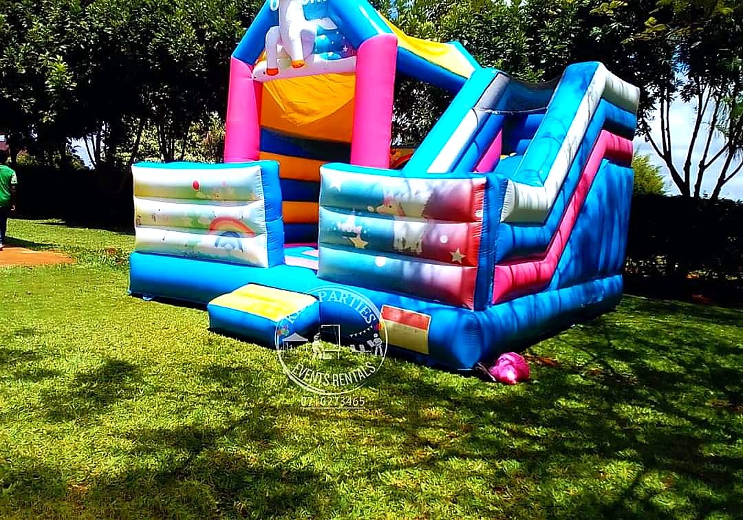 Unicorn Bounce Bouncing Castle for Hire for hire at kids birthday party in Nairobi - view 3