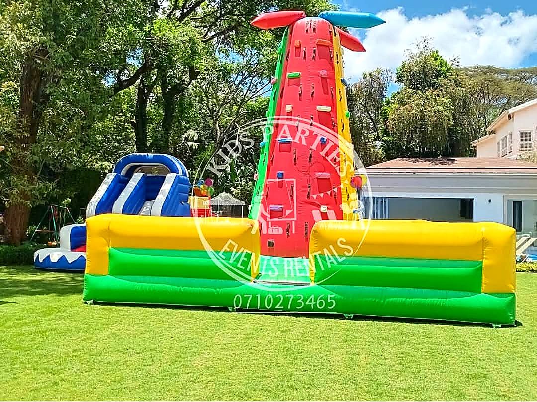 Wall Climbing Tower Bouncy Castle for Hire for hire at kids birthday party in Nairobi - view 2