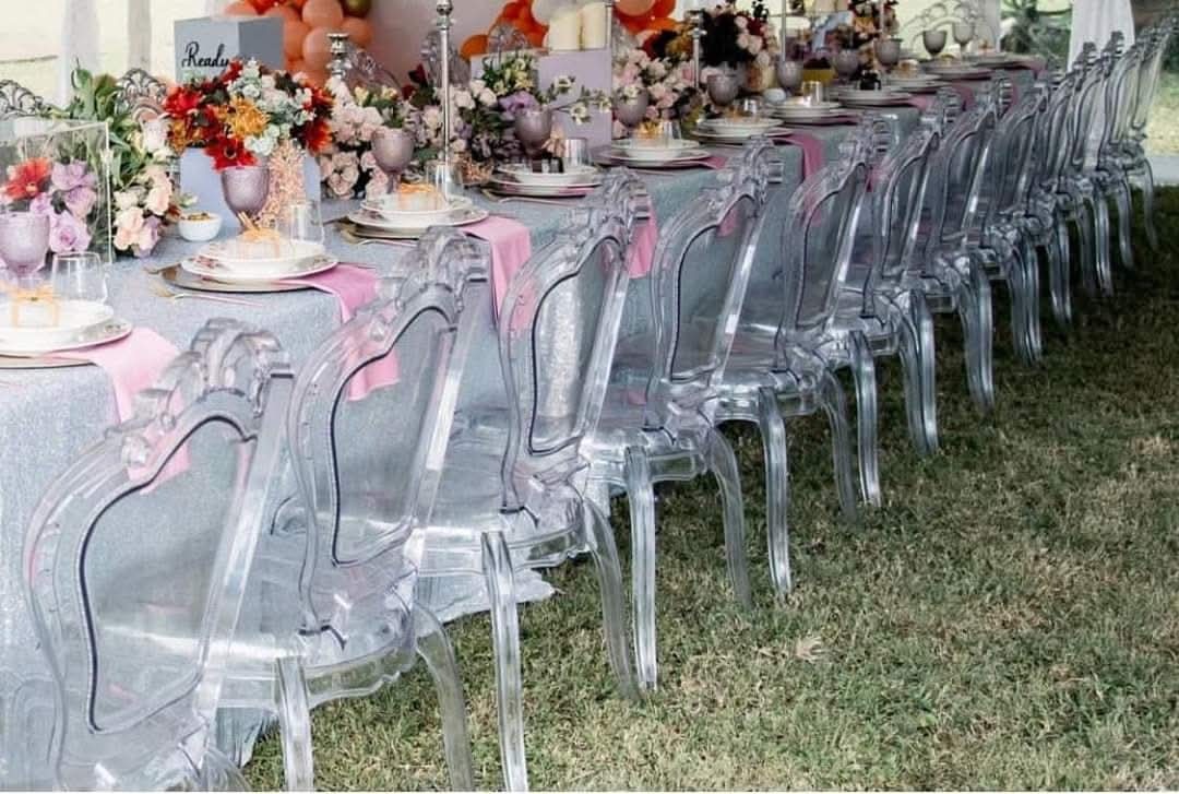 Clear Ghost Chairs for Hire for a kids birthday party in Nairobi - view 2