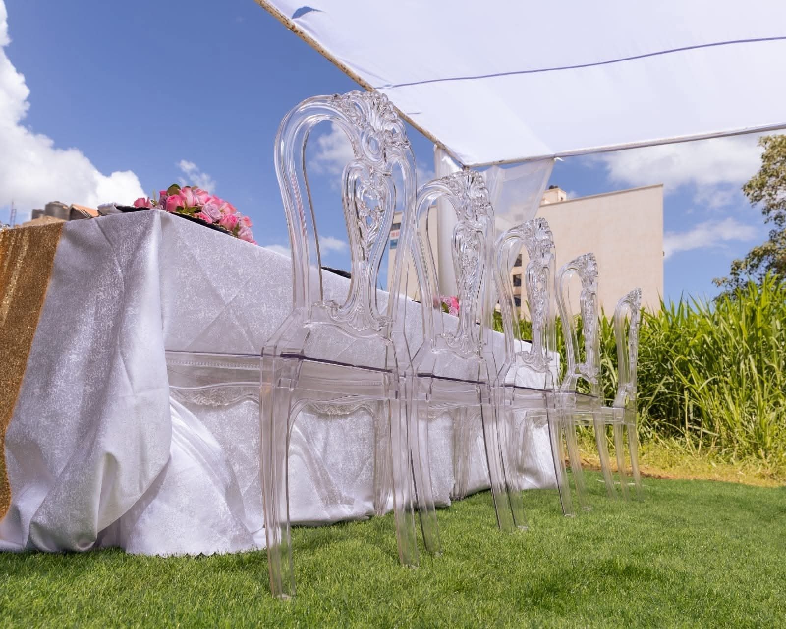Clear Ghost Chairs for Hire for a kids birthday party in Nairobi - view 3