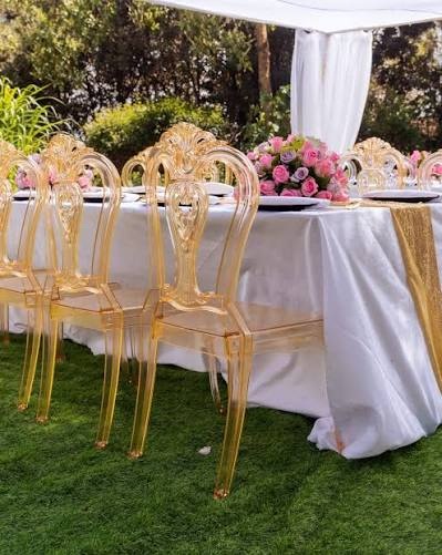 Gold Ghost Chairs for Hire for a kids birthday party in Nairobi - view 2