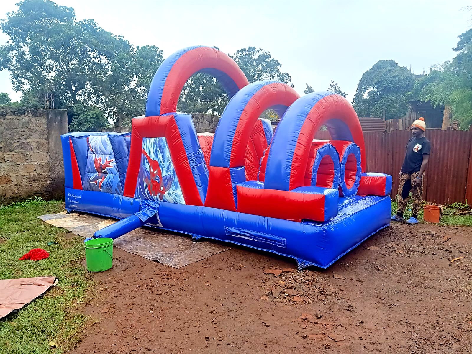 Spiderman Theme Obstacles Course for Hire for a kids birthday party in Nairobi - view 2