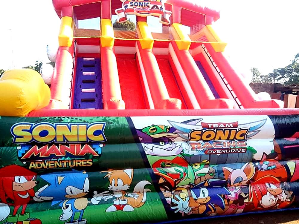Gigantic Sonic the Hedgehog Bouncy Dry Slide for Hire — dry inflatable slide (no water) for a kids birthday party in Nairobi - view 3