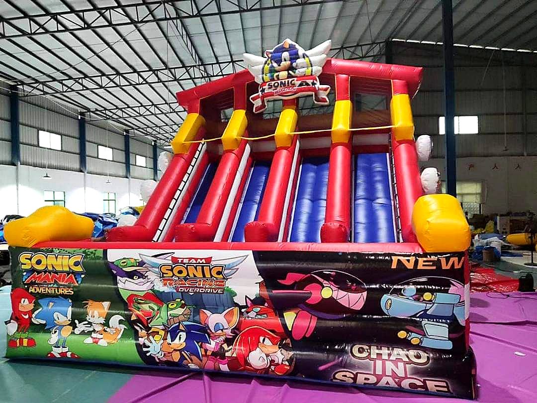 Gigantic Sonic the Hedgehog Bouncy Dry Slide for Hire — dry inflatable slide (no water) for a kids birthday party in Nairobi
