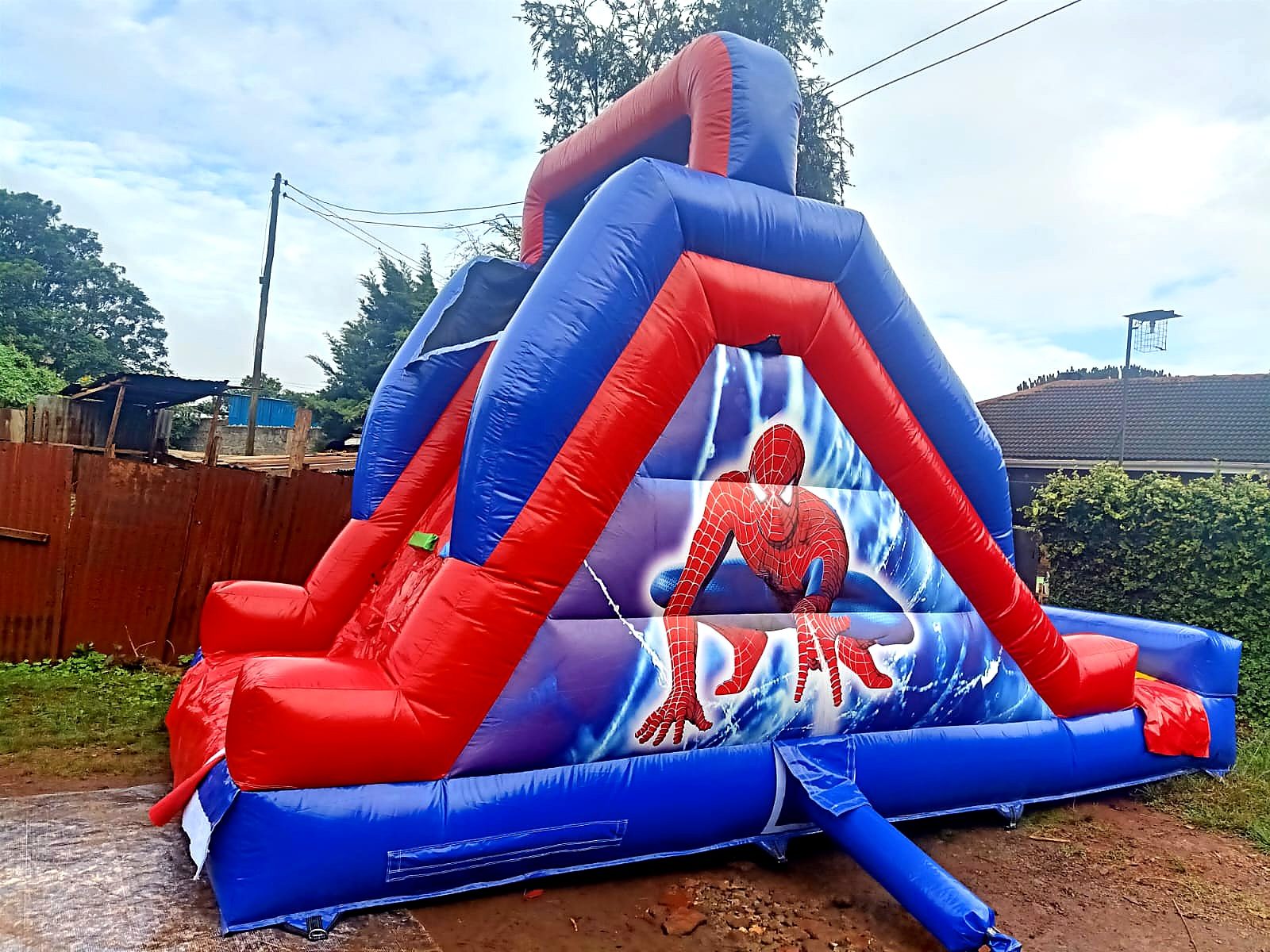 Spiderman Bounce Bouncy Dry Slide for Hire — dry inflatable slide (no water) for a kids birthday party in Nairobi - view 2