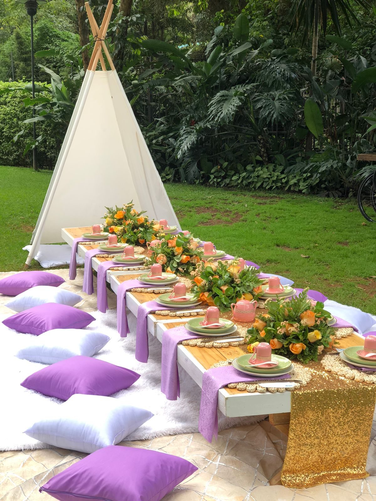 The Bronze Elite Outdoor Themed Kids Picnic Party - 35 Kids — kids picnic package setup in Nairobi