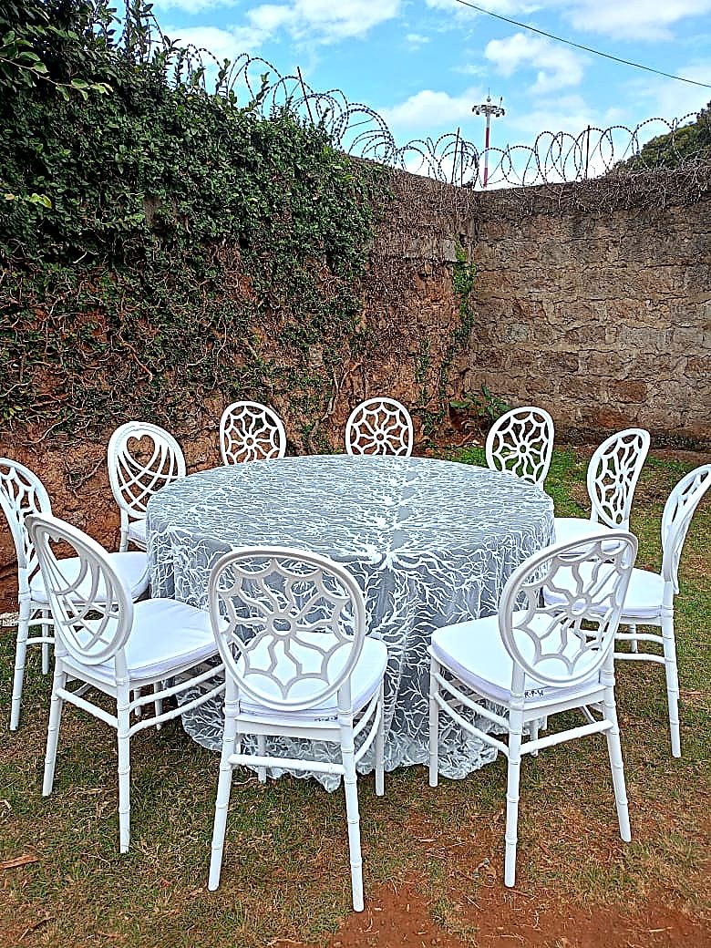 Dressed Round Table with Elegant Overlay for Hire for a kids birthday party in Nairobi