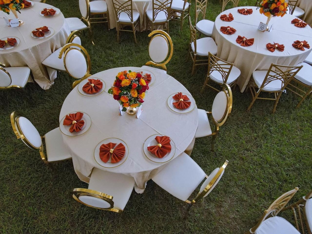 Dressed Round Table (Jacquard) for Hire for a kids birthday party in Nairobi - view 4
