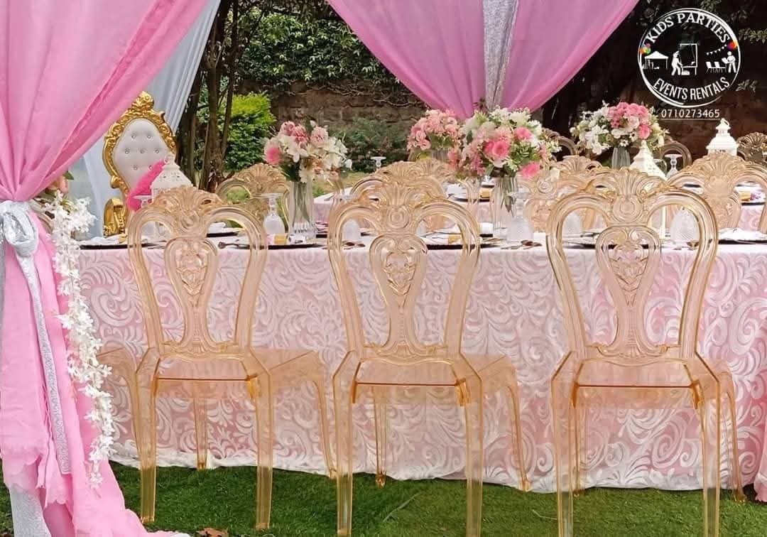 Gold Ghost Chairs for Hire for a kids birthday party in Nairobi