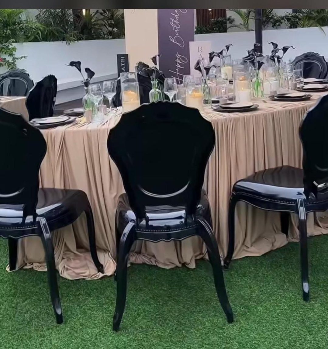 Luxury Vogue Chairs (Black) for Hire for a kids birthday party in Nairobi