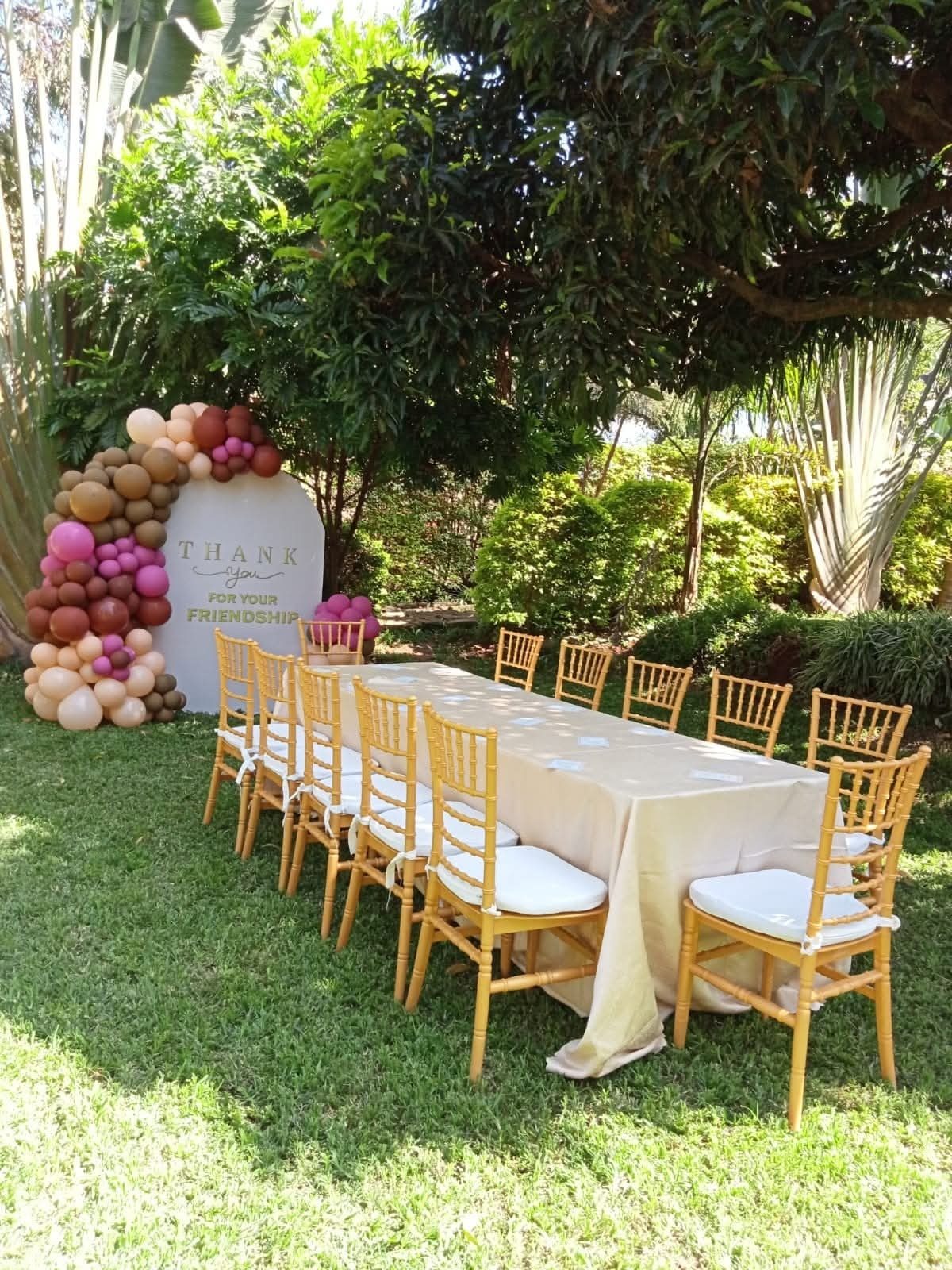 Rectangular Table (Dressed in Jacquard) for Hire for a kids birthday party in Nairobi - view 4