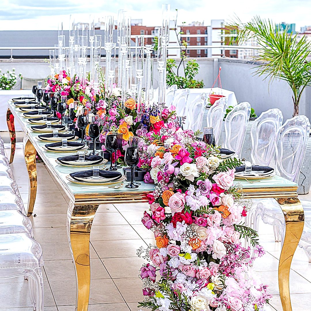 Wedding Stainless Steel Glass Table for Hire for a kids birthday party in Nairobi