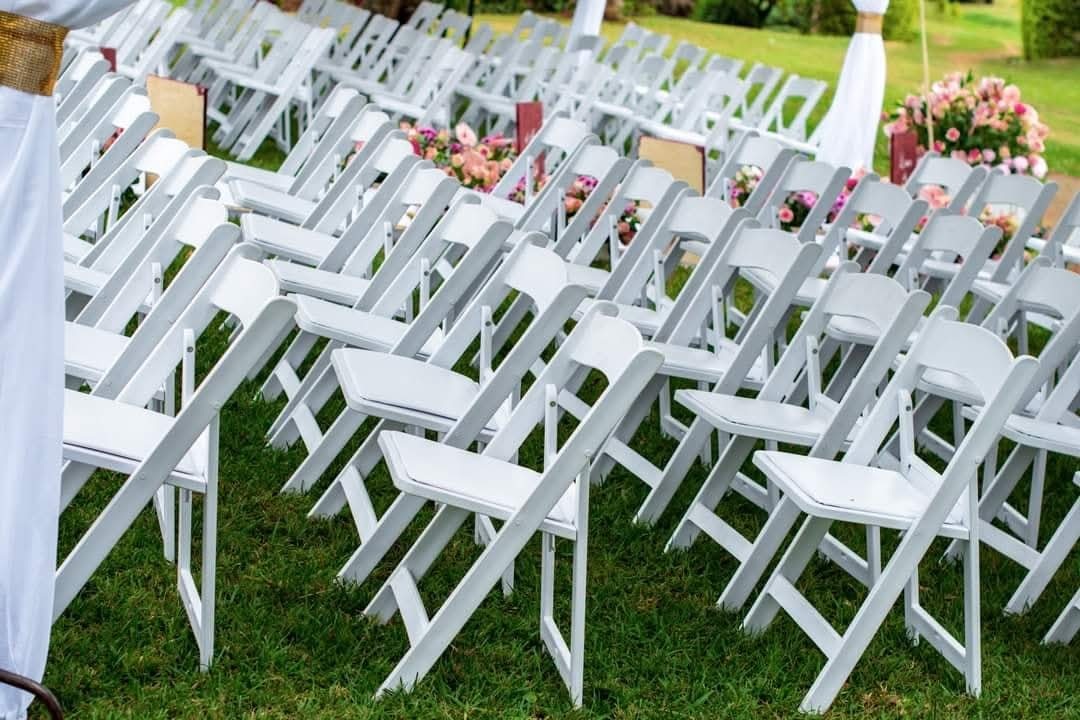 White Foldable Chairs for Hire for a kids birthday party in Nairobi - view 2