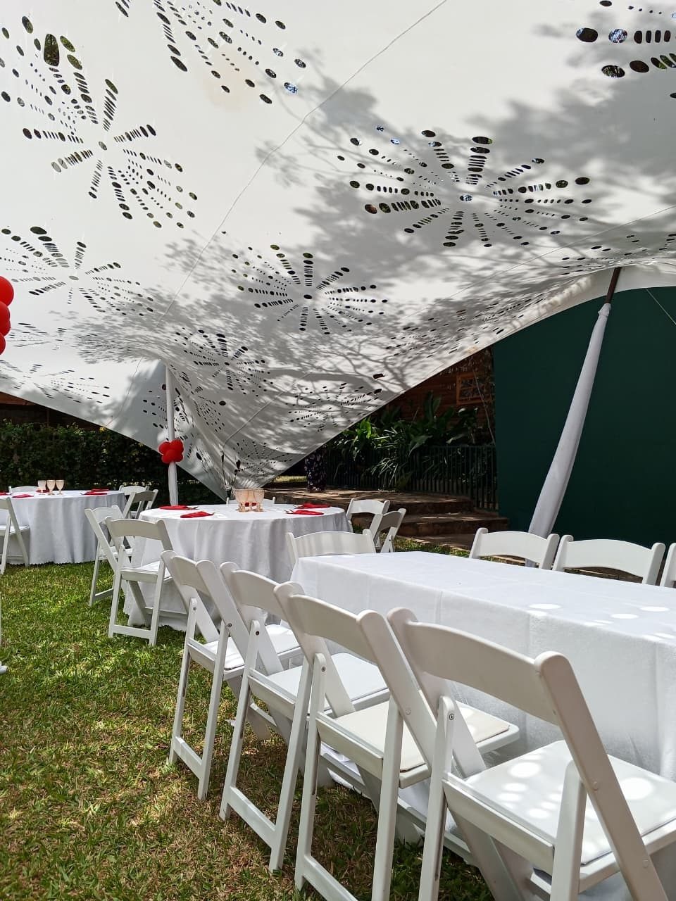 White Foldable Chairs for Hire for a kids birthday party in Nairobi - view 5