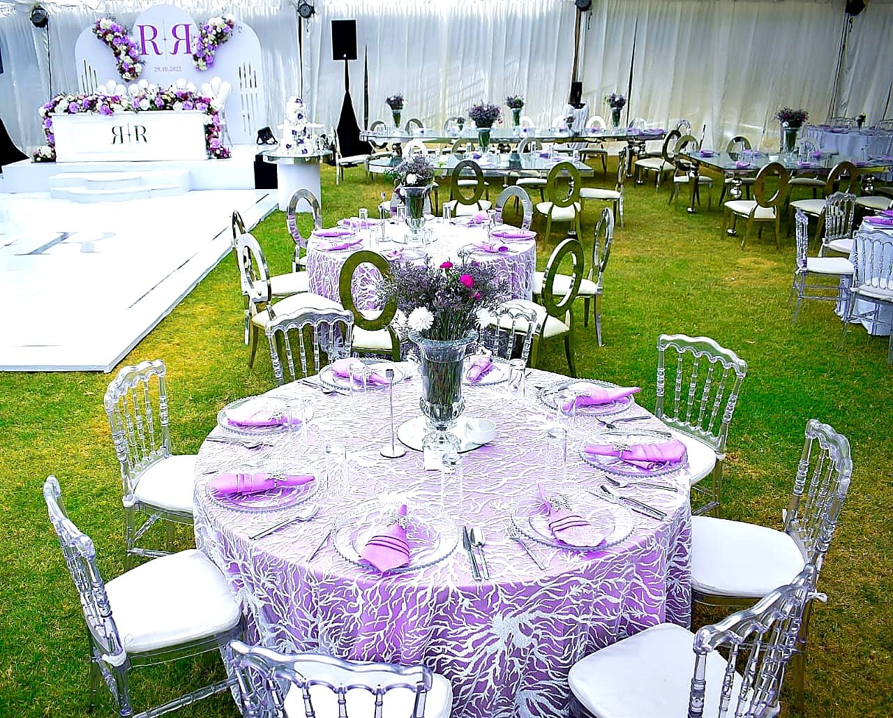 Dressed Round Table with Elegant Overlay for Hire for a kids birthday party in Nairobi - view 5