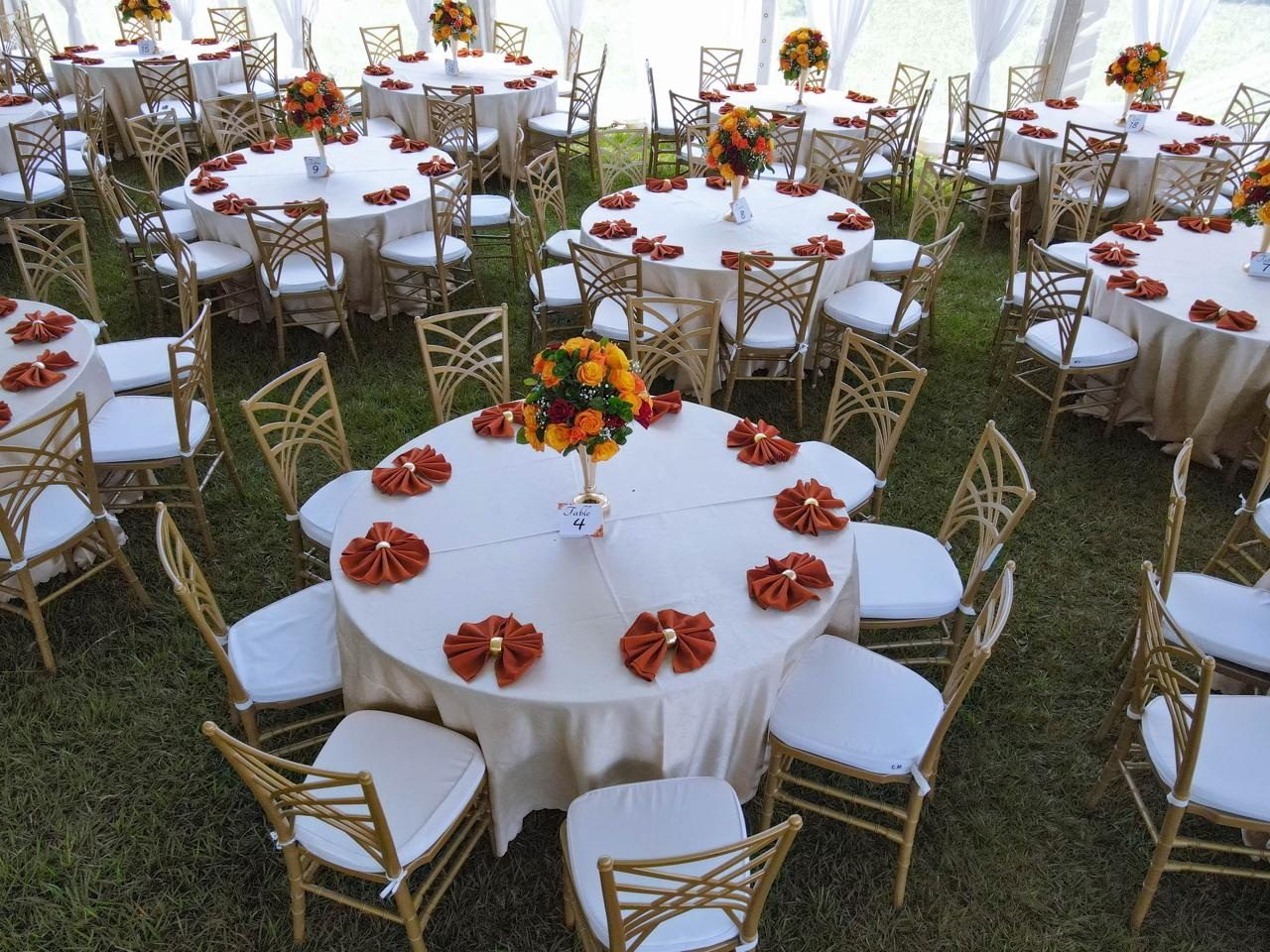 Dressed Round Table (Jacquard) for Hire for a kids birthday party in Nairobi - view 3