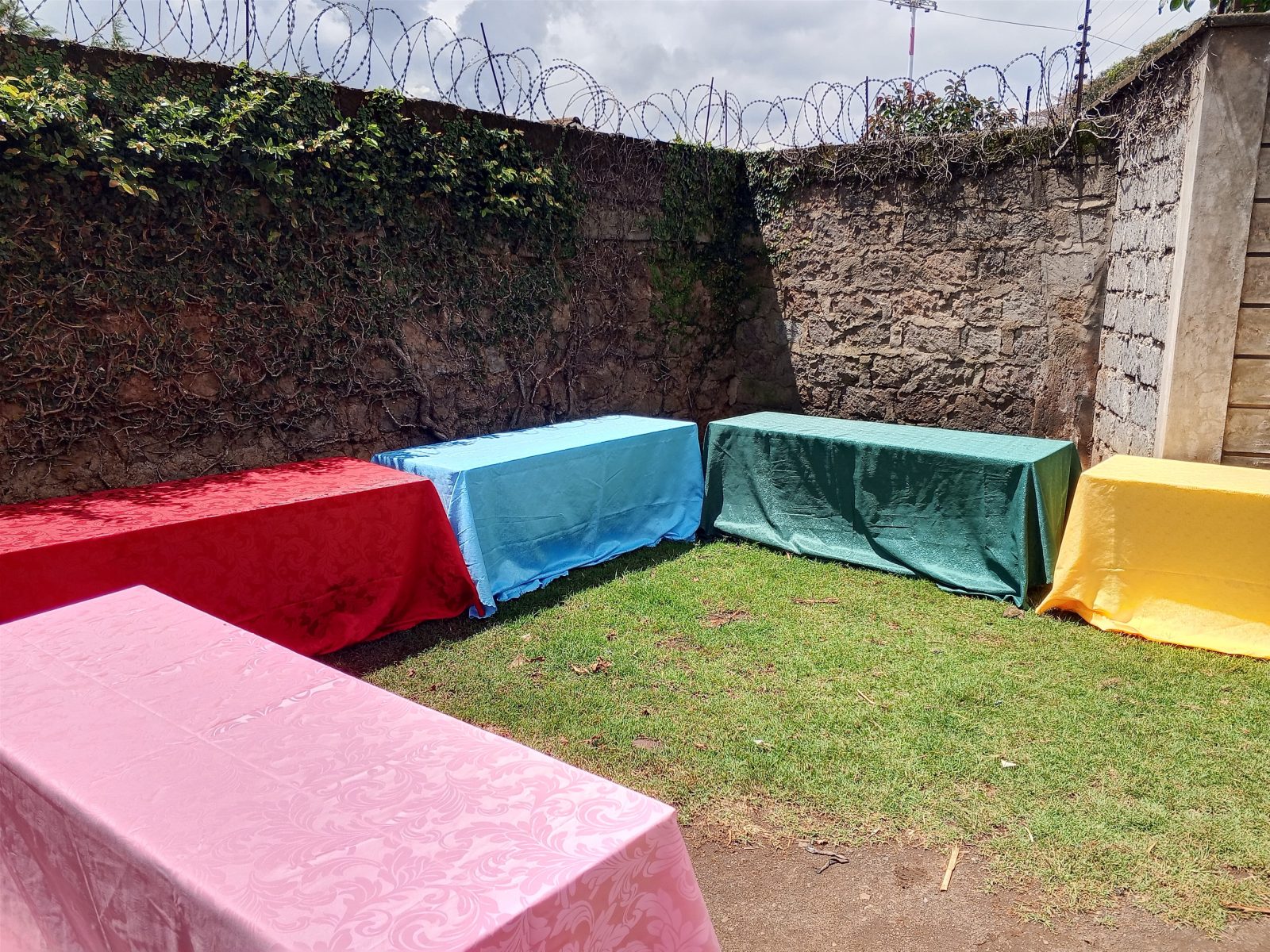 Rectangular Table (Dressed in Jacquard) for Hire for a kids birthday party in Nairobi - view 3