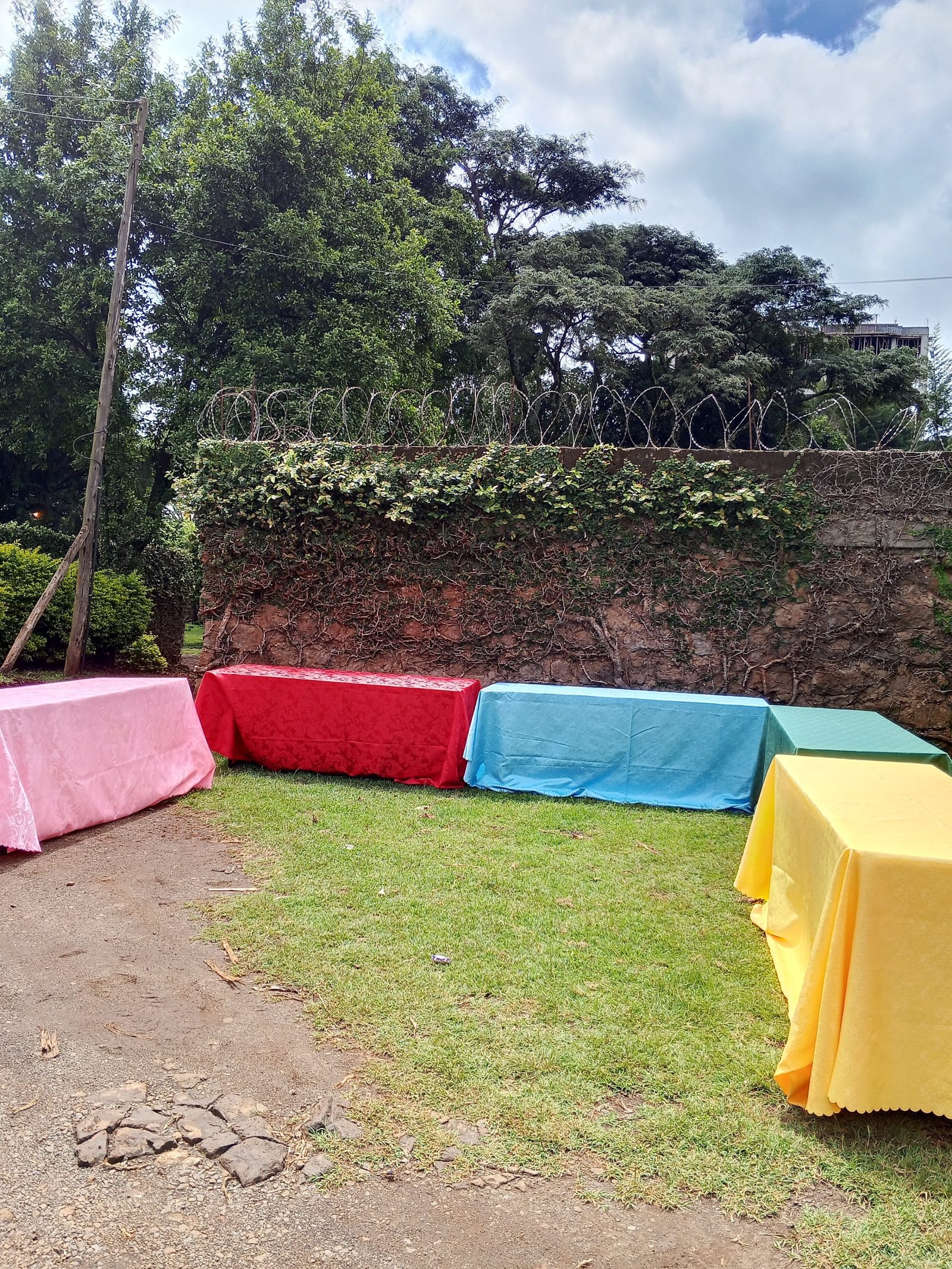 Rectangular Table (Dressed in Jacquard) for Hire for a kids birthday party in Nairobi