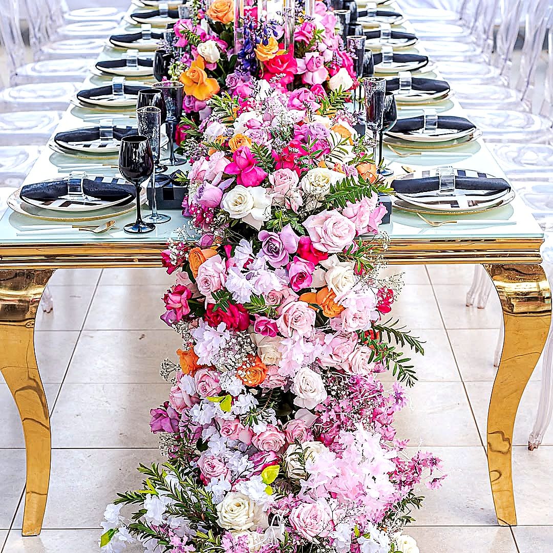 Wedding Stainless Steel Glass Table for Hire for a kids birthday party in Nairobi - view 2