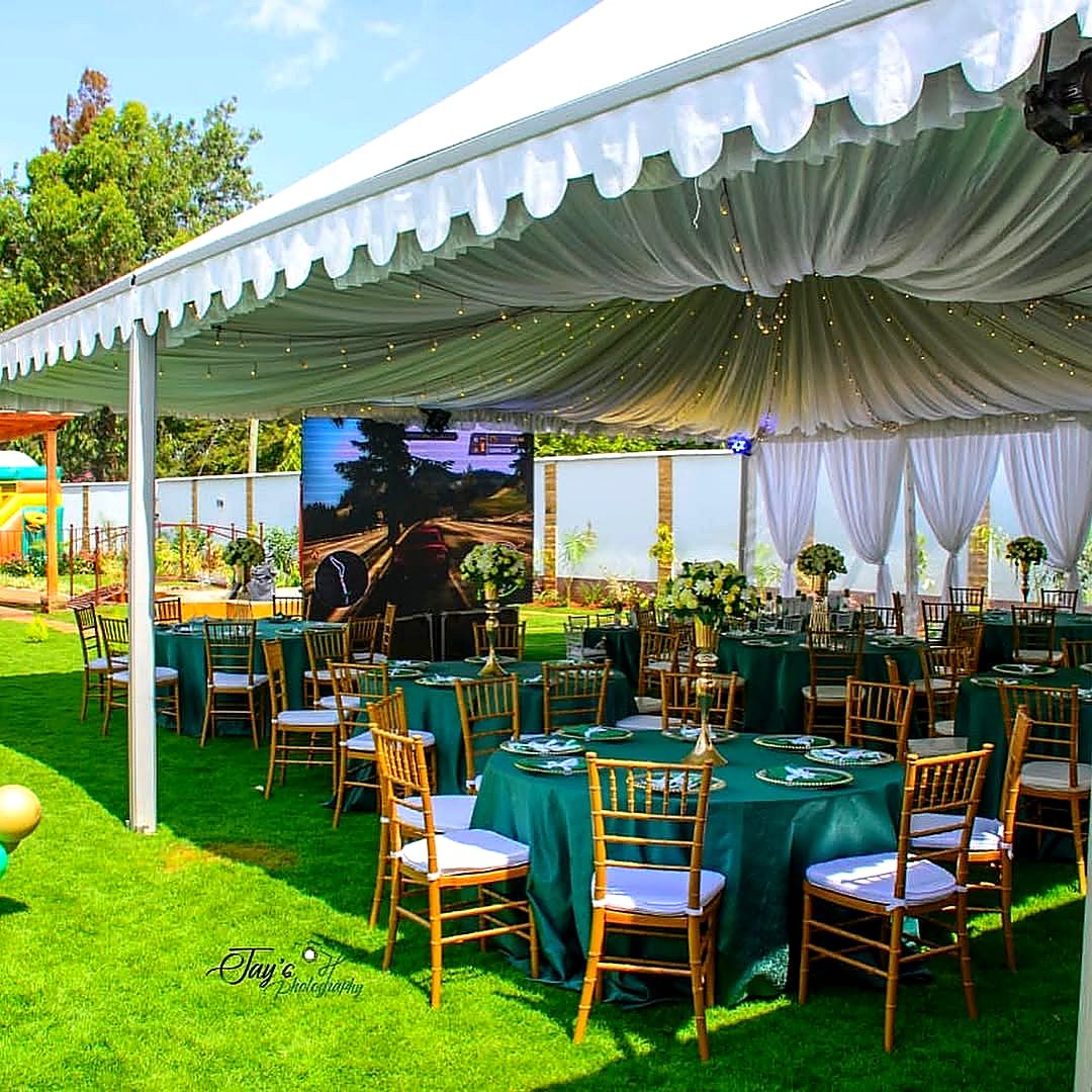 B Line Pagoda Tent 10x10m for Hire – 100 Seater shading a kids birthday party in Nairobi - view 5