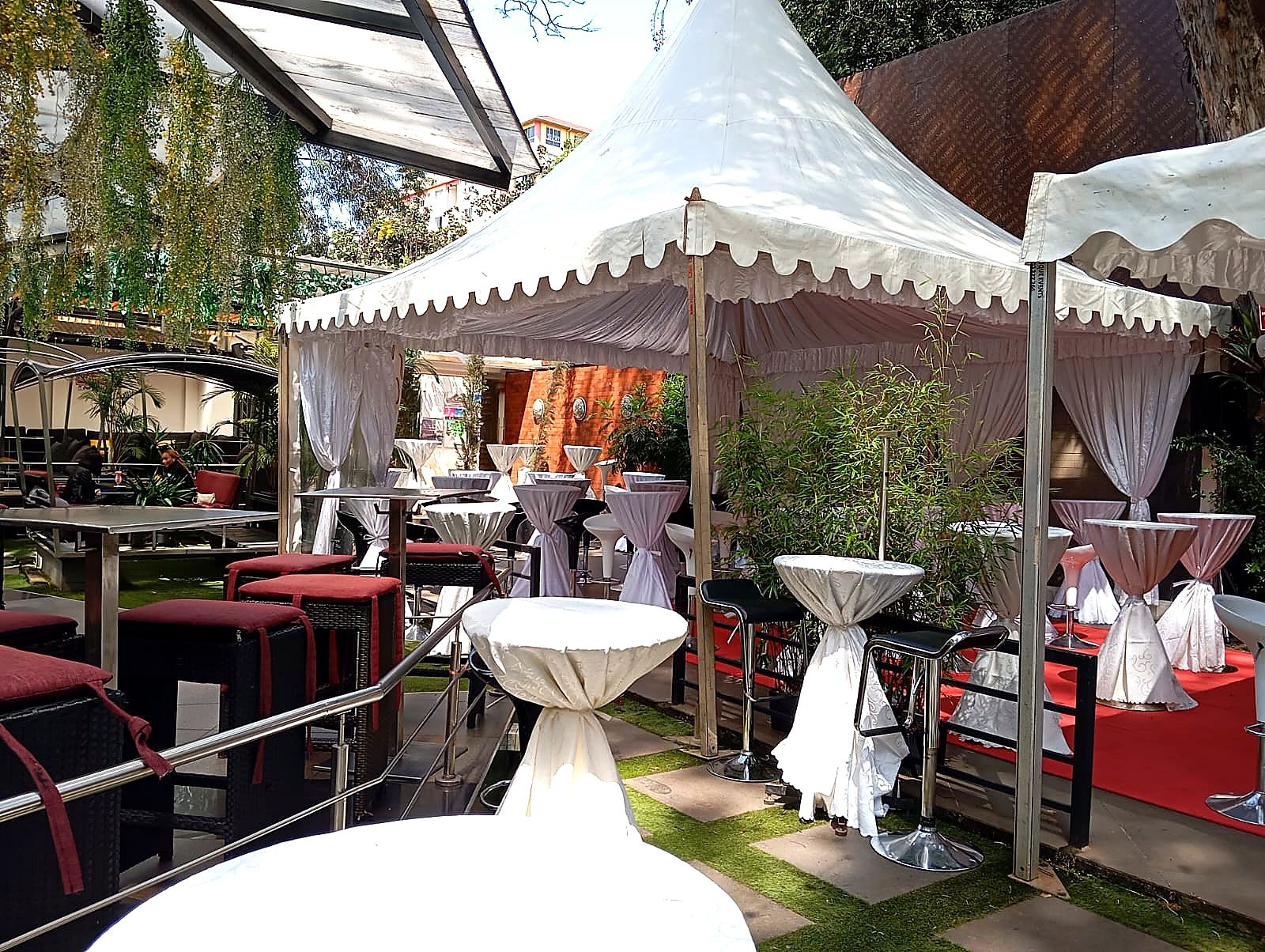 B Line Pagoda Tent 3x3m for Hire – 10 Seater shading a kids birthday party in Nairobi - view 3