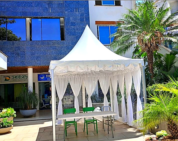 B Line Pagoda Tent 3x3m for Hire – 10 Seater shading a kids birthday party in Nairobi - view 4