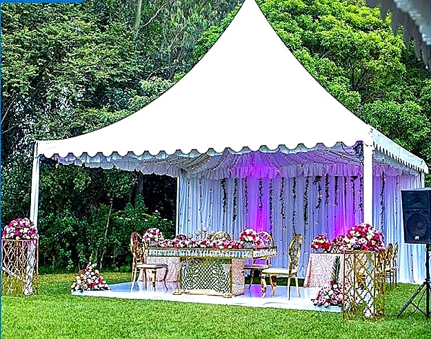 B Line Pagoda Tent 6x6m for Hire – 50 Seater shading a kids birthday party in Nairobi - view 2