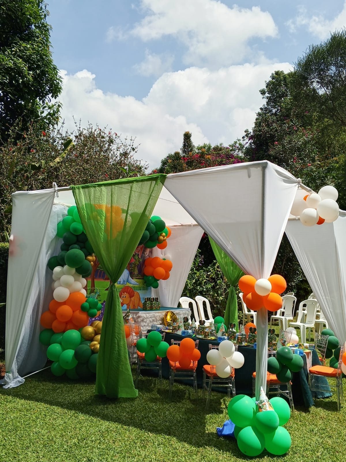 Canopy Tent 3x3m for Hire – 20 Seater shading a kids birthday party in Nairobi - view 3
