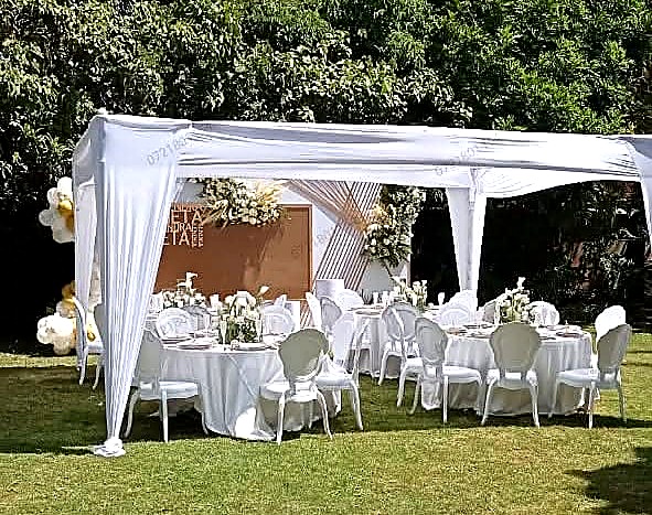 Canopy Tent 6x6m for Hire – 50 Seater shading a kids birthday party in Nairobi - view 3