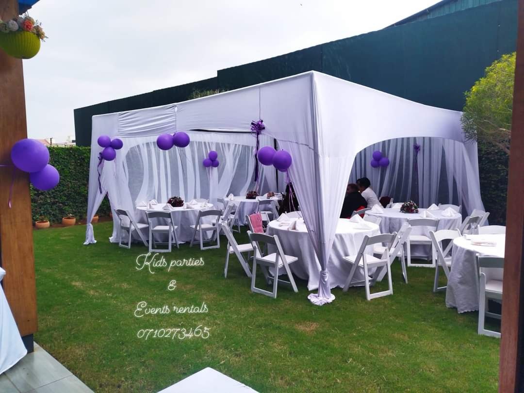 Canopy Tent 6x6m for Hire – 50 Seater shading a kids birthday party in Nairobi - view 6